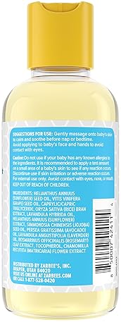ZARBEES BABY MASSAGE OIL WITH LAVENDER CHAMOMILE, CALMING SLEEP AID, 4OZ BOTTLE