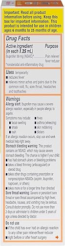 ZARBEE S INFANT IBUPROFEN DROPS BABY COUGH SYRUP WITH ORGANIC AGAVE ZINC
