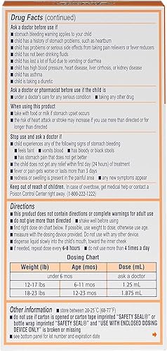ZARBEE S INFANT IBUPROFEN DROPS BABY COUGH SYRUP WITH ORGANIC AGAVE ZINC