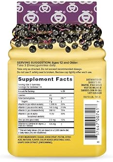 ZARBEES ELDERBERRY IMMUNE SUPPORT GUMMIES FOR ADULTS, BERRY FLAVOR, 42 COUNT
