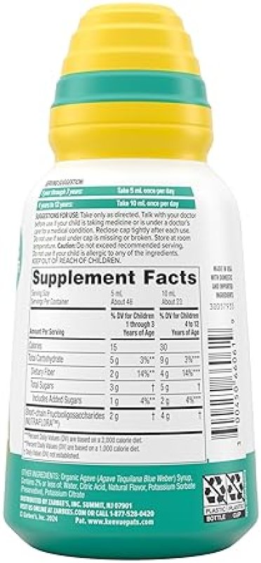 ZARBEES KIDS DIGESTIVE SUPPORT PREBIOTIC FIBER SYRUP, GRAPE FLAVOR, GLUTEN-FREE, 8 FL OZ