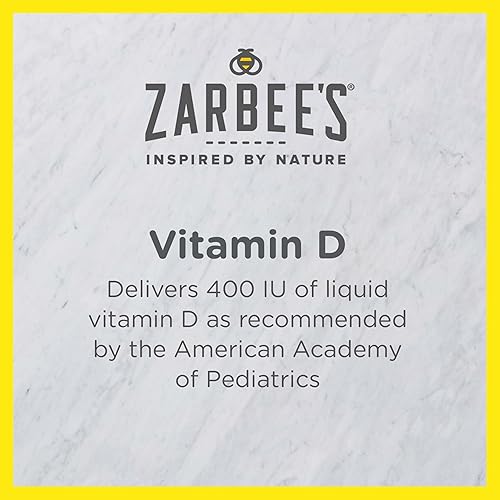 ZARBEES INFANT VITAMIN D DROPS 400IU BABY TODDLER LIQUID SUPPLEMENT WITH DROPPER, 0.47OZ