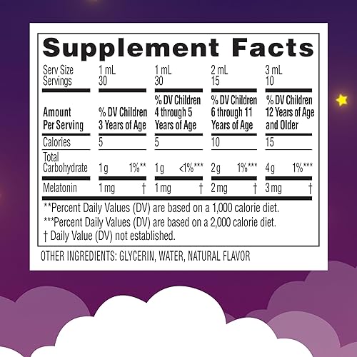 ZARBEE S KIDS MELATONIN LIQUID SLEEP SUPPLEMENT 1MG, NATURAL BERRY, NON-HABIT, 1 FL OZ