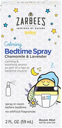ZARBEES BABY SLEEP SPRAY WITH NATURAL LAVENDER CHAMOMILE CALMING BEDTIME, 2OZ BOTTLE