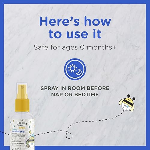 ZARBEES BABY SLEEP SPRAY WITH NATURAL LAVENDER CHAMOMILE CALMING BEDTIME, 2OZ BOTTLE