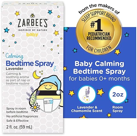 ZARBEES BABY SLEEP SPRAY WITH NATURAL LAVENDER CHAMOMILE CALMING BEDTIME, 2OZ BOTTLE