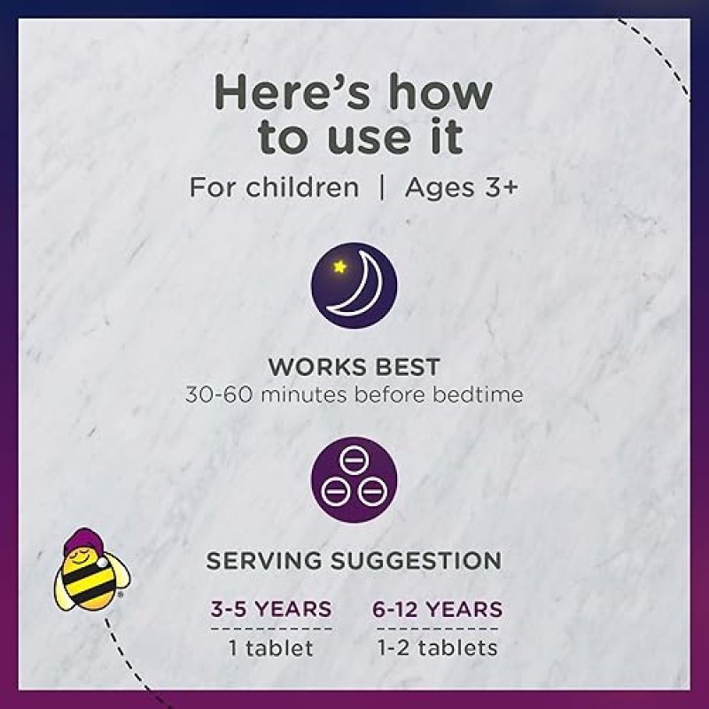 ZARBEE S KIDS MELATONIN 1MG CHEWABLE SLEEP AID, NATURAL GRAPE, NON-HABIT, GLUTEN-FREE, 50 CT