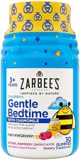 ZARBEES MELATONIN-FREE BEDTIME GUMMIES FOR KIDS WITH HONEY, RASPBERRY LEMON CHAMOMILE, 30CT