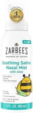 ZARBEE S SOOTHING SALINE NASAL MIST WITH ALOE DRUG-FREE MOISTURIZING SPRAY, 3 FL OZ