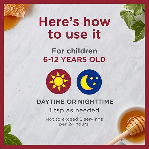 ZARBEES KIDS HONEY COUGH SYRUP DAY NIGHT 2-PACK, IVY LEAF, ZINC, TURMERIC, B-VITAMINS