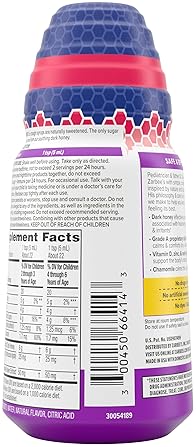 ZARBEES KIDS NIGHTTIME COUGH SYRUP IMMUNE SUPPORT, HONEY ELDERBERRY, DRUG-FREE 4OZ