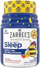 ZARBEES KIDS SLEEP GUMMIES WITH MELATONIN, NATURAL STRAWBERRY, NON-HABIT, AGES 3 , 60 COUNT