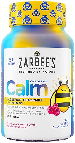 ZARBEES NATURALS CALM GUMMIES FOR KIDS 5 , MAGNESIUM CHAMOMILE, MELATONIN-FREE, 30 CT