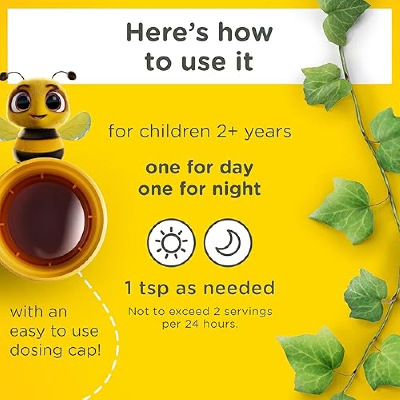 ZARBEES KIDS HONEY COUGH SYRUP DAY NIGHT PACK, TODDLER MUCUS RELIEF, MIXED BERRY, 2X4OZ