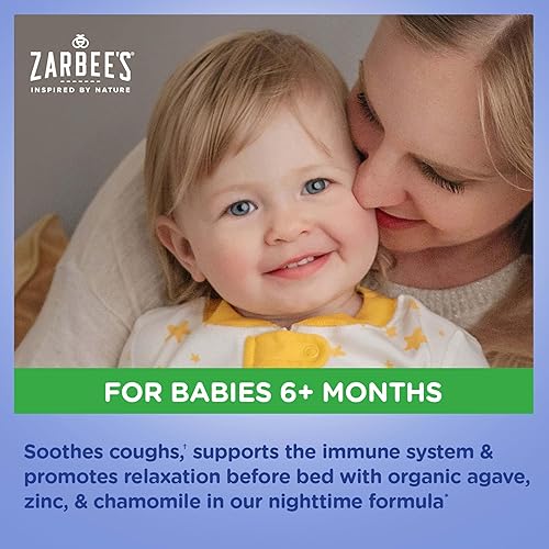 ZARBEES BABY DAY NIGHT COUGH SYRUP PACK WITH ORGANIC AGAVE, ZINC GRAPE CHAMOMILE, 2X2 FL OZ