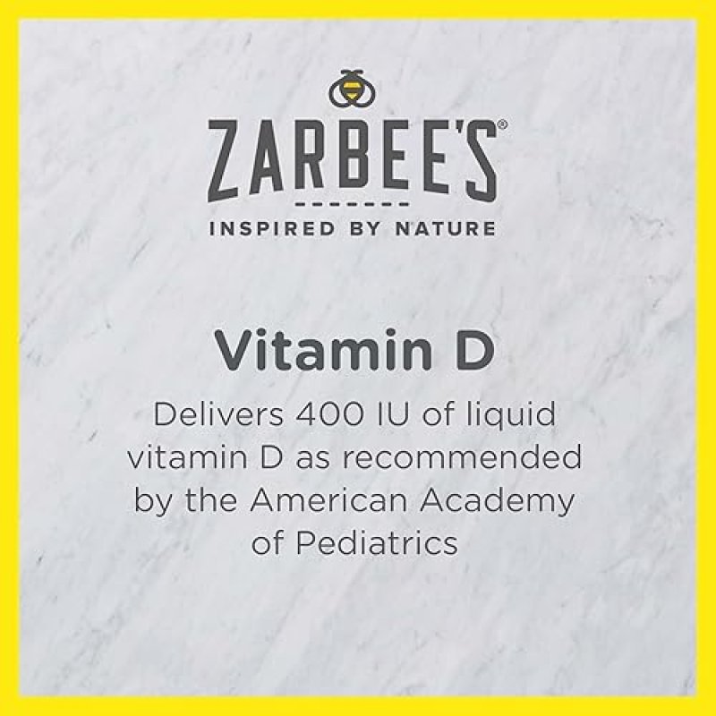 ZARBEES INFANT VITAMIN D DROPS 400IU 10MCG LIQUID SUPPLEMENT WITH DROPPER, 0.47 FL OZ