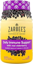 ZARBEE S ELDERBERRY GUMMIES WITH VITAMINS A C D E ZINC, IMMUNE SUPPORT, 60 VEGAN GUMMIES