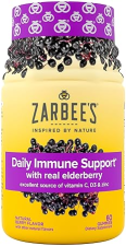 ZARBEE S ELDERBERRY GUMMIES WITH VITAMINS A C D E ZINC, IMMUNE SUPPORT, 60 VEGAN GUMMIES