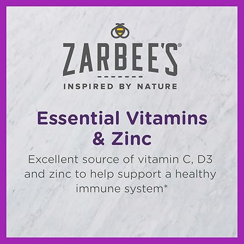 ZARBEES KIDS IMMUNE SUPPORT VITAMINS WITH C, D ZINC, NATURAL TROPICAL FLAVOR, 28 TABLETS