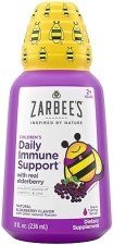 ZARBEES ELDERBERRY SYRUP FOR KIDS IMMUNE SUPPORT WITH VITAMIN C ZINC, NATURAL BERRY, 8 FL OZ