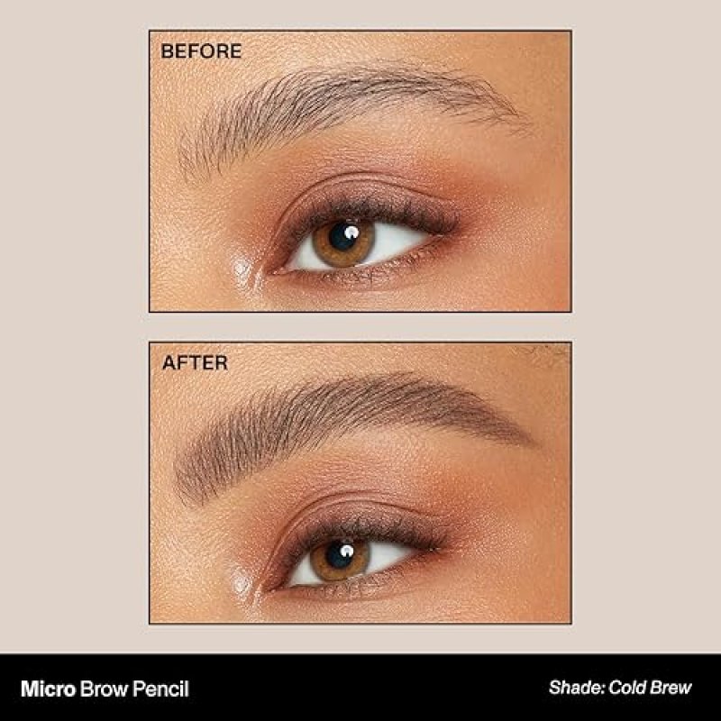 MORPHE MICRO DUAL EYEBROW PENCIL - RETRACTABLE, PRECISE, LONG-LASTING WAX - COLD BREW