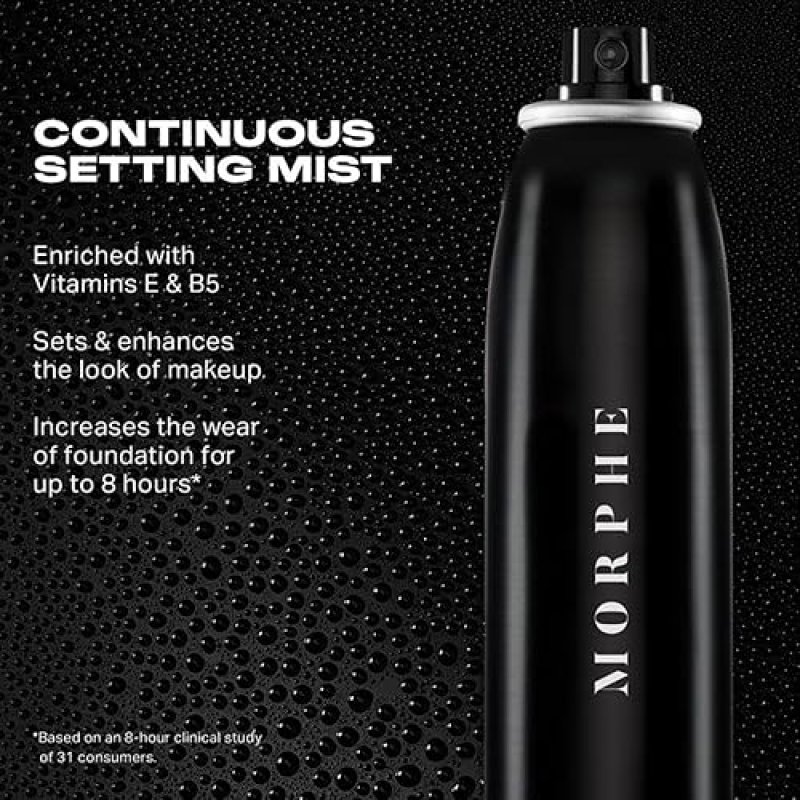 MORPHE JUMBO SETTING SPRAY HYDRATING FACE MIST DUO, RADIANT MAKEUP FINISH, 6.5 OZ EACH
