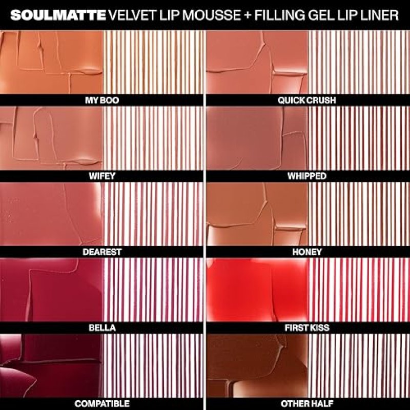 MORPHE SOULMATTE VELVET LIP MOUSSE MATTE LIPSTICK WITH VITAMIN E LONG-LASTING HYDRATION, FIRST KISS
