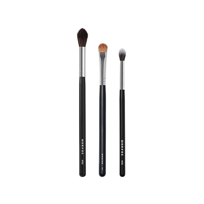 MORPHE 3-PC EYE BRUSH SET 9V VINTAGE ROSE EYESHADOW PALETTE - MAUVE ROSE TONES
