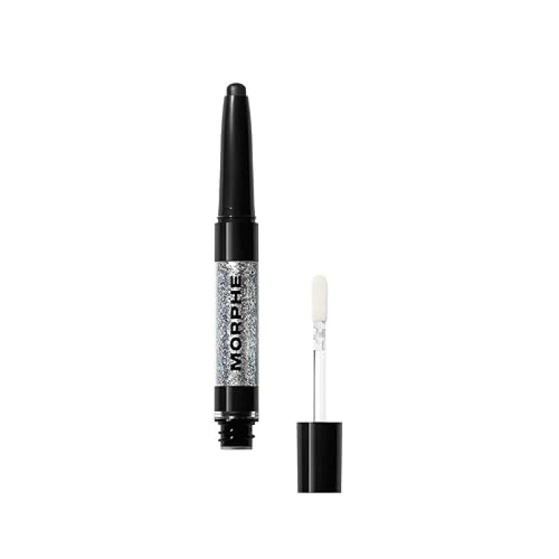 MORPHE MIXED SIGNALS DUAL-ENDED EYESHADOW STICK CREAM PIGMENT CHROME FLAKES, FOREVER FLING