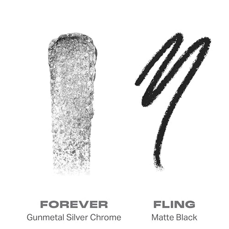 MORPHE MIXED SIGNALS DUAL-ENDED EYESHADOW STICK CREAM PIGMENT CHROME FLAKES, FOREVER FLING