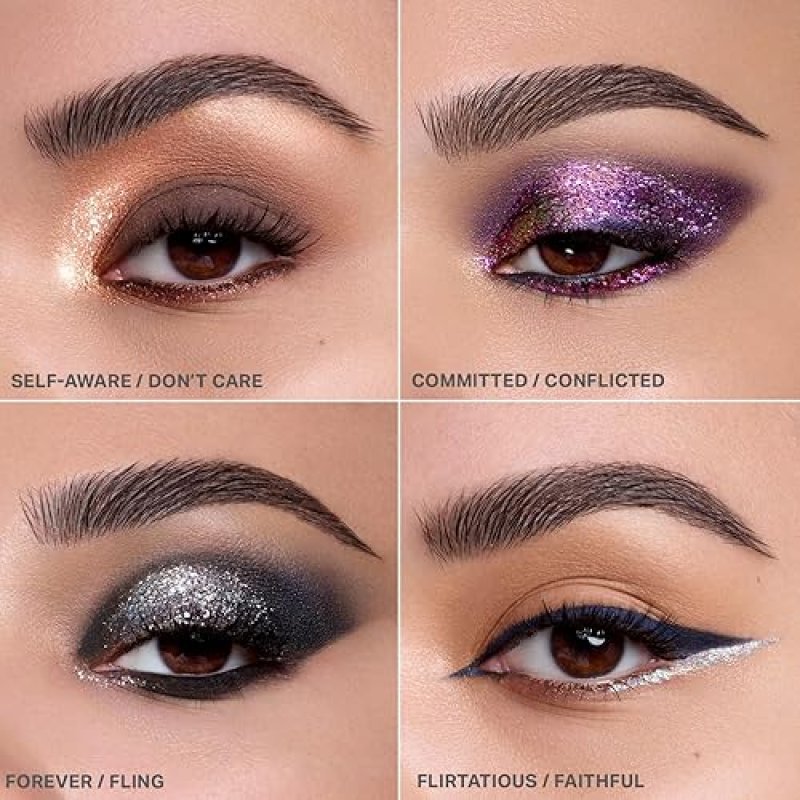 MORPHE MIXED SIGNALS DUAL-ENDED EYESHADOW STICK CREAM PIGMENT CHROME FLAKES, FOREVER FLING