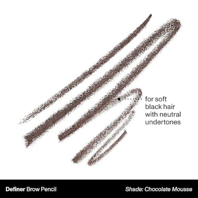 MORPHE DEFINER DUAL-ENDED BROW PENCIL SPOOLIE - PRECISION SLANTED TIP, CHOCOLATTE MOUSSE
