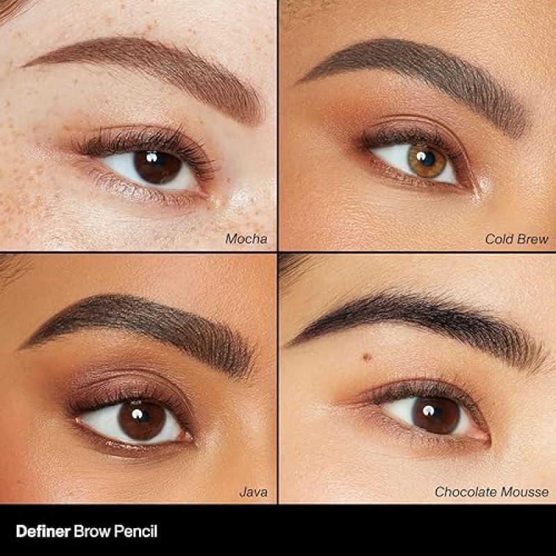 MORPHE DEFINER DUAL-ENDED BROW PENCIL SPOOLIE - PRECISION SLANTED TIP, CHOCOLATTE MOUSSE