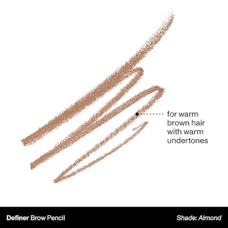 MORPHE DEFINER DUAL-ENDED ALMOND BROW PENCIL WITH SLANTED TIP SPOOLIE SMOOTH, PRECISE