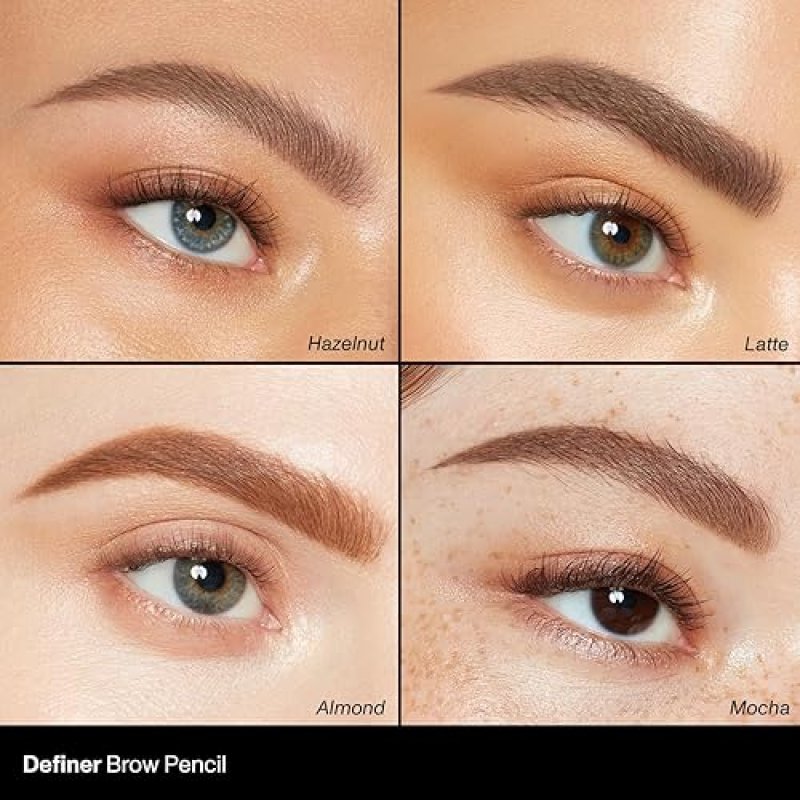 MORPHE DEFINER DUAL-ENDED ALMOND BROW PENCIL WITH SLANTED TIP SPOOLIE SMOOTH, PRECISE