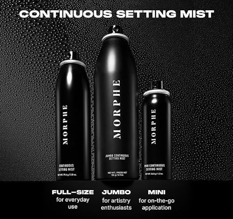 MORPHE JUMBO MICRO-FINE SETTING SPRAY 6.5OZ LONG-LASTING NATURAL RADIANT MAKEUP FIXER