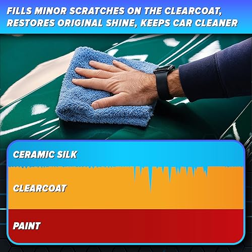 CARFIDANT CERAMIC SILK SPRAY CERAMIC COATING FOR CARS, RVS BOATS GLOSSY, HYDROPHOBIC, DURABLE 16.9 O