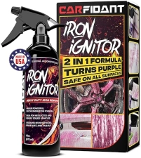 CARFIDANT IRON REMOVER WHEEL CLEANER SPRAY - PURPLE DECONTAMINANT FOR BRAKE DUST, RUST - SAFE ON PAI