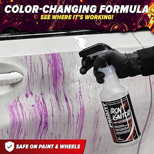 CARFIDANT IRON IGNITOR 16OZ - COLOR-CHANGING IRON REMOVER WHEEL CLEANER FOR BRAKE DUST RUST
