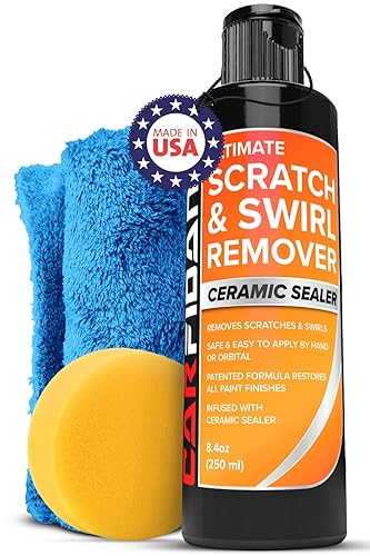 CARFIDANT SCRATCH SWIRL REMOVER KIT CAR PAINT SCRATCH REMOVER WITH POLISHING PAD TOWEL