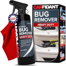 CARFIDANT HEAVY DUTY BUG REMOVER SPRAY 18OZ POWERFUL CAR EXTERIOR CLEANER FOR PAINT, GLASS CHROME