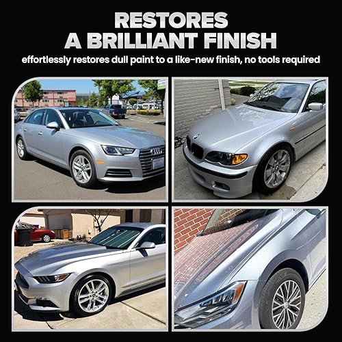 CARFIDANT GRAY SILVER SCRATCH REMOVER KIT WITH BUFFER PAD DEEP CAR SCRATCH REPAIR 8.4 OZ