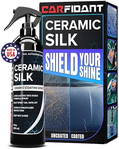 CARFIDANT CERAMIC SILK SPRAY HIGH GLOSS CERAMIC COATING FOR CARS, RVS BOATS, 8 OZ