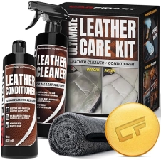 CARFIDANT LEATHER CLEANER CONDITIONER KIT PH NEUTRAL, NON-TOXIC, NON-GREASY FOR CAR FURNITURE