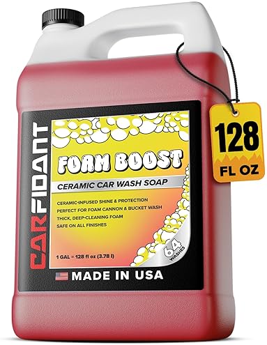 CARFIDANT FOAM BOOST OFF-ROAD ATV WASH SOAP HEAVY-DUTY PH-BALANCED CLEANER FOR TRUCKS UTVS 1 GALLON