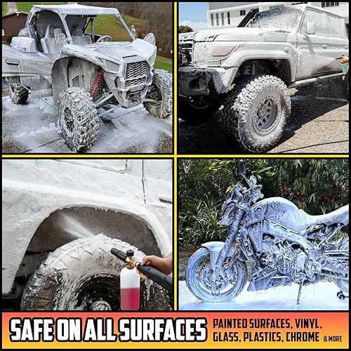 CARFIDANT FOAM BOOST OFF-ROAD ATV WASH SOAP HEAVY-DUTY PH-BALANCED CLEANER FOR TRUCKS UTVS 1 GALLON