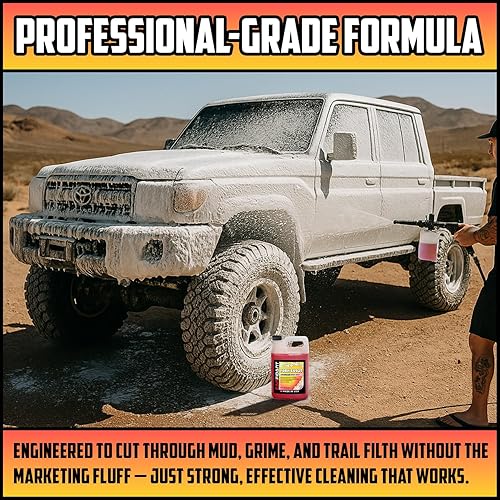 CARFIDANT FOAM BOOST OFF-ROAD ATV WASH SOAP HEAVY-DUTY PH-BALANCED CLEANER FOR TRUCKS UTVS 1 GALLON