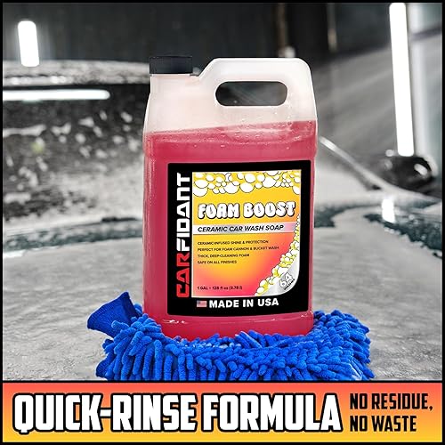 CARFIDANT FOAM BOOST OFF-ROAD ATV WASH SOAP HEAVY-DUTY PH-BALANCED CLEANER FOR TRUCKS UTVS 1 GALLON