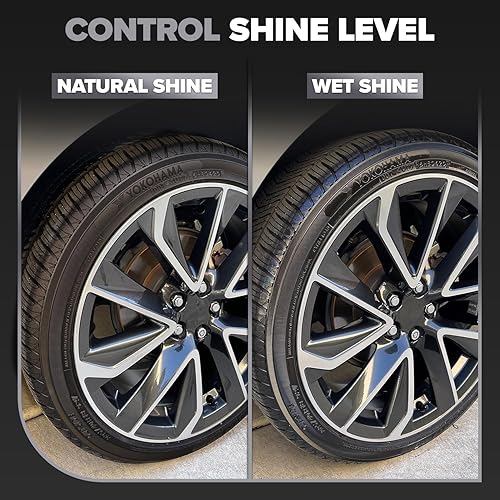 CARFIDANT ULTIMATE TIRE SHINE GALLON - BLACK SATIN FINISH, LONG-LASTING, NON-GREASE 128OZ