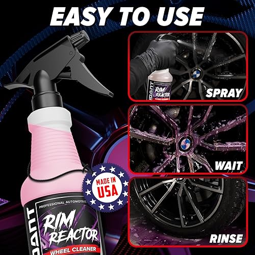 CARFIDANT RIM REACTOR GEL WHEEL CLEANER SPRAY CONCENTRATED, PH NEUTRAL, SAFE FOR ALLOY CHROME GALLON